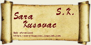 Sara Kusovac vizit kartica